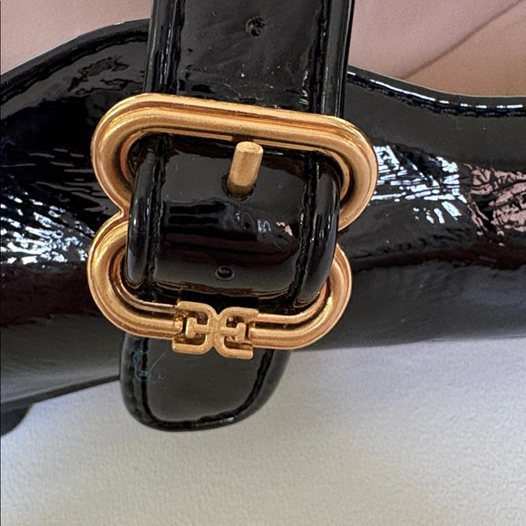 Sam Edelman Michaela Patent Leather Look Mary Jane Shoes Black Buckle Size 7.5 - Picture 7 of 12